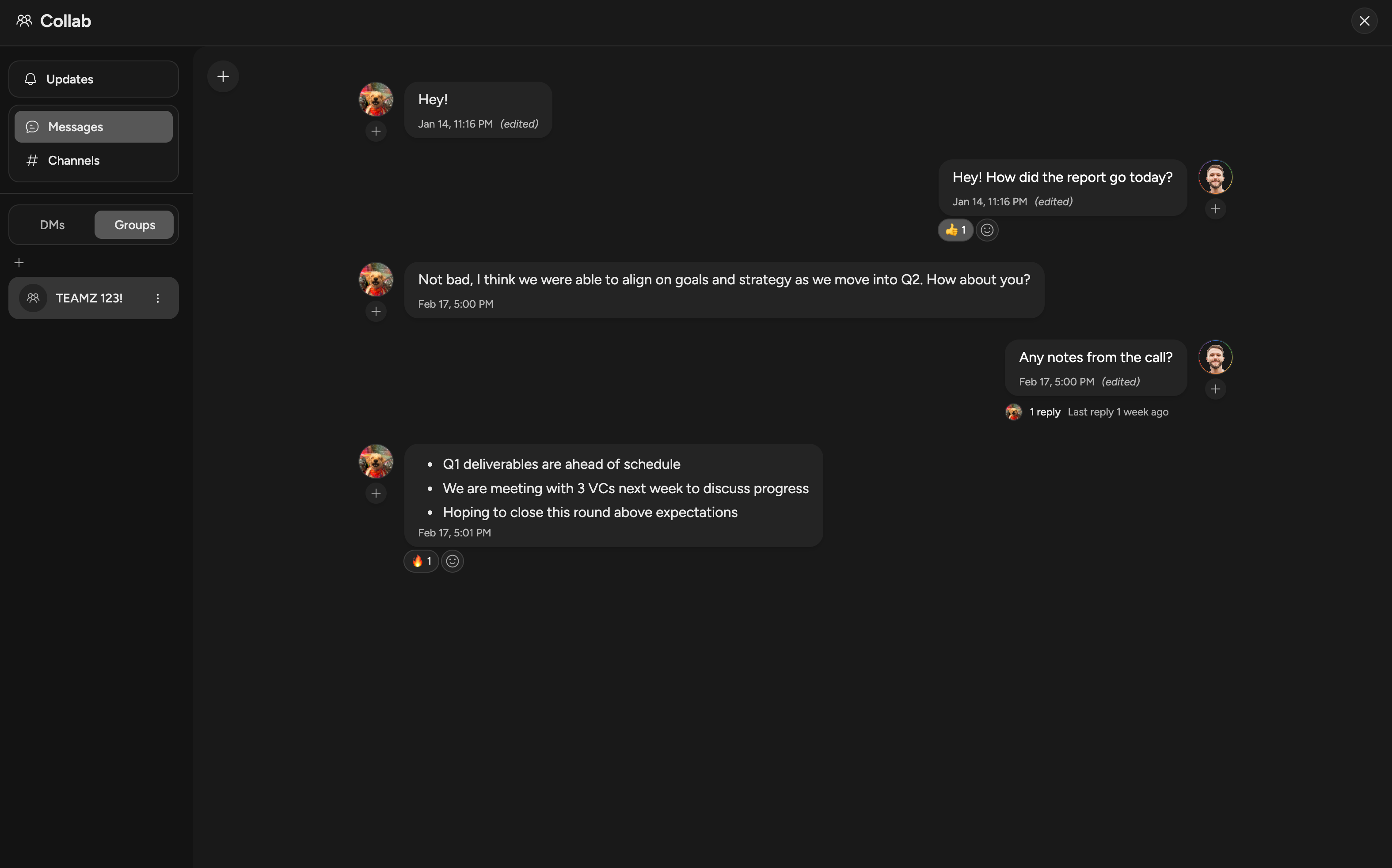 Collab interface preview